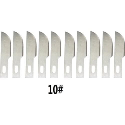 10 pcs Blades Wood Carving Tools for Engraving Craft Sculpture Knife Cutting Tool PCB Repair Deburring Curved Edge Blade