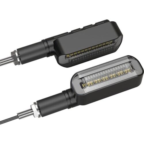 2pcs LED Motorcycle Turn Signals Stop Signals Flasher Blinker Turn Signal Indicator Universal M10 Brake Light With Handle