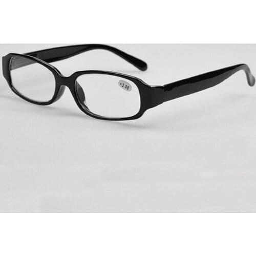 2017 elderly men and women eyewear fashion lightweight black plastic frame reading glasses +1.0 +1.5 +2.0 +2.5 +3.0 +3.5 +4.0