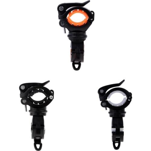 360º Rotation Bicycle Flashlight Mount Holder LED Light Mounting Bracket Clip