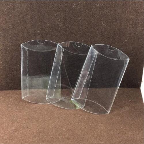 500PCS 8*5*2cm Transparent waterproof Pillow Box Clear PVC boxes Packaging plastic box for food/jewelry/Candy/Gift/cosmetic