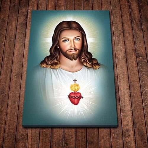 Sacred Heart of Jesus Diamond Painting Religious Full Round&Square Drill Mosaic Christian Embroidery Cross Stitch for Home Decor