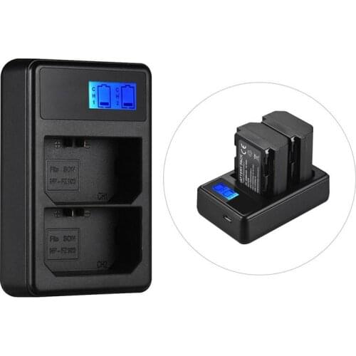 Camera Battery Dual Charger LCD Display USB Input Dual Channel for Sony NP-FZ100 Battery for Sony A9 A7RIII A7III Studysets