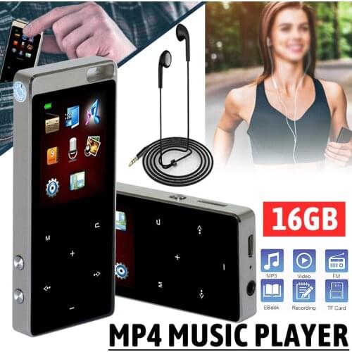 Mayitr 1.8'' LCD Screen MP3 16GB bluetooth Wireless Music Player FM Radio HiFi Bass Multi-function Touch Button MP3 Player