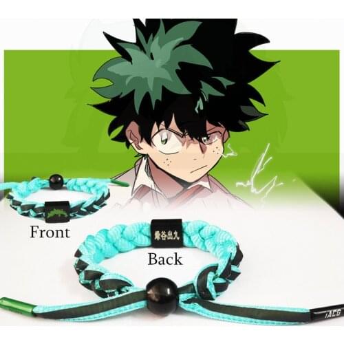 Anime My Hero Academia Cosplay Bracelet Midoriya Izuku Hand-woven Wristband Strap Bangle Jewelry Customes Props
