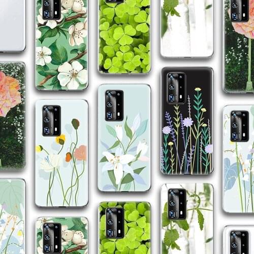 Ciciber Luxury Leaf Cute Case for Huawei P30 P40 P20 Mate 40 30 20 10 Honor 30 30S 20 9 Pro Lite P Smart Plus 2019 2020 Silicone