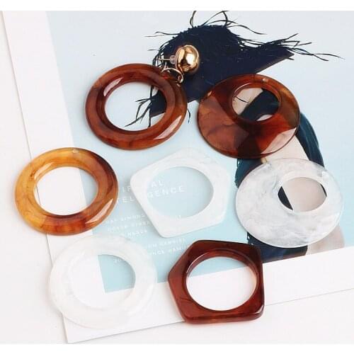 DIY handmade jewelry accessories acetate retro earrings Harajuku temperament material accessories
