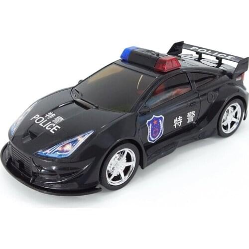 Accommodate police car children simulation special police toy car sound and light model with car roadblock map set