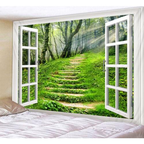Beautiful Forest Landscape Printed Large Wall Tapestry Cheap Hippie Wall Hanging Bohemian Wall Tapestries Mandala Wall Art Decor