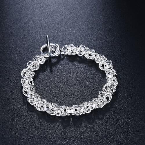 Hot new Pure 925 Silver Bracelets Classic Domineering mens dragon chain Wedding party Gift high quality Fashion Jewelry 20cm