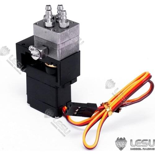 LESU Metal Distribution Directional Valve Servo for Scale RC Hydraulic Truck Loader Forklift Model Dumper Car