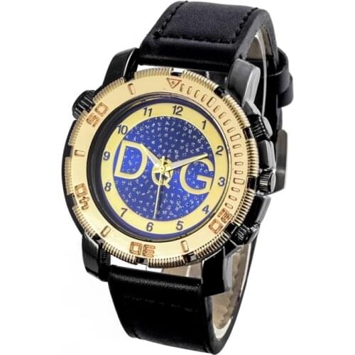 Brand Fashion Big Dial Gold Mens Business Quartz Watch Luxury Top Sports Outdoor Leather Strap Watch Men Clock Zegarki Meskie