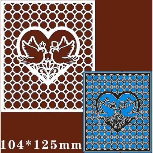 104*125mm Dove hollow graphics New Metal Cutting Dies for decor card DIY Scrapbooking stencil Paper Album template Dies