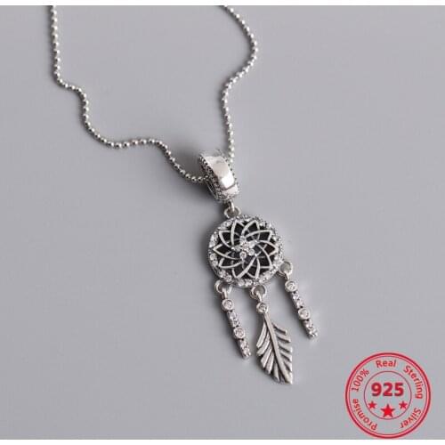 Factory Price 100% 925 Sterling Silver Necklace Retro Ethnic Style Sun Petal-Shaped Pendant Delicate And Charming Accessories