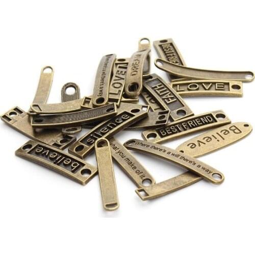 20pcs/lot mix random Connector Metal Alloy Pendant For DIY bracelet necklace Jewelry Making fg5gd