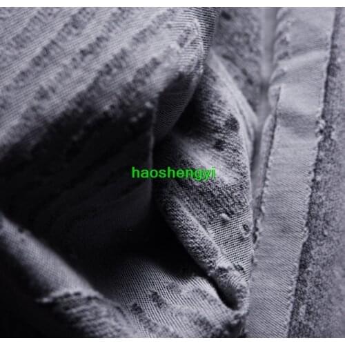 Washed denim high-quality 3D laser burnt heavy craftsmanship designer clothing fabric/half price