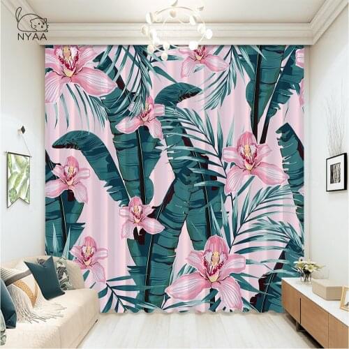 Banana Leaf ChildrenS Curtain Cafe Japanese Curtains Kitchen Window Home Decoration Luxury Curtains In Hotel Micro Shading