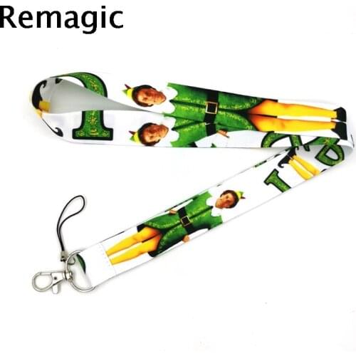 Christmas ELF funny decorations Neck Strap Lanyard keychain Mobile Phone Strap ID Badge Holder Keyring cosplay Accessory Gifts
