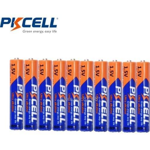 10Pcs PKCELL AAAA LR61 AM6 Alkaline Battery E96 LR8D425 MN2500 MX2500 4A For Bluetooth Earphone Alarm Clock Computer Tester