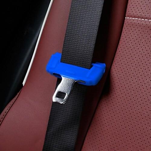 7cm x 4.2cm Anti-Scratch Durable Car Seat Safety Belt Buckle Clip Silicone Protective Cover Car Styling Accessories Interior