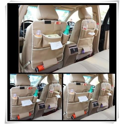 Car Styling Leather Seat Back Storage bag For Chevrolet P90 Avalanche Aveo Bolt EV Cavalier Impala Lacetti Lanos Monte Carlo
