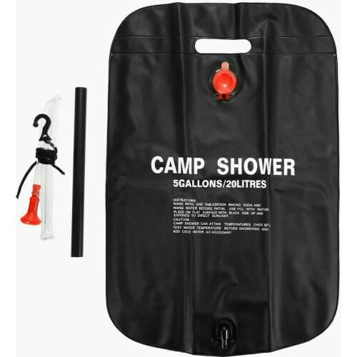 20L Water Shower Bag Solar Energy Portable Foldable Heated Outdoor Camping PVC Water Bag Travel RV Caravan Tools