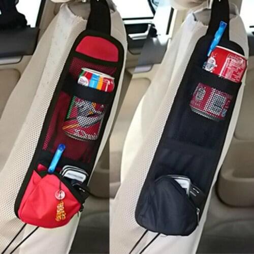 Car Seat Storage Bag Seat Side Hanging Bag Mesh Organizer for Small Items Useful Car Interior Accessories