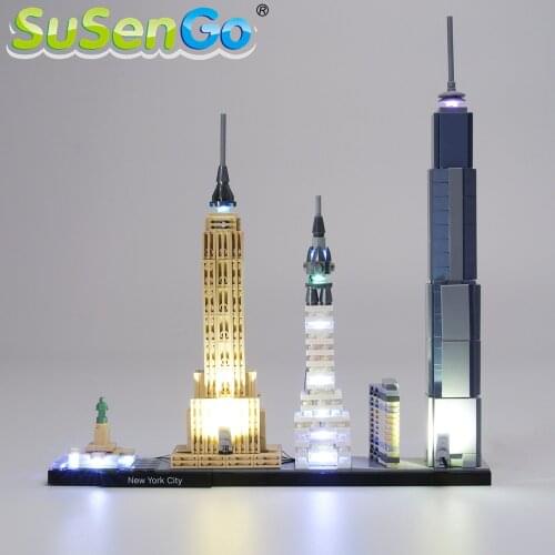 SuSenGo LED Light Set For 21028 Architecture New York City Compatible with , NO Building Blocks Model