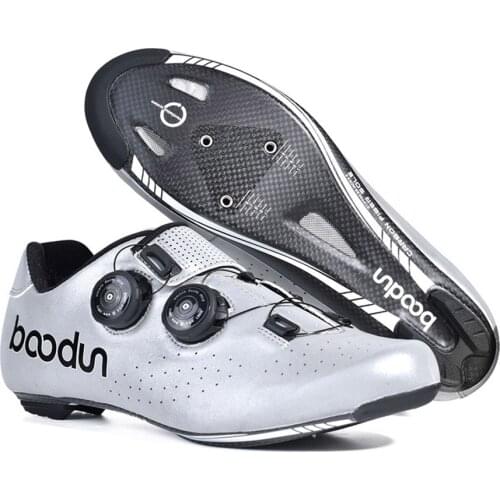 2019 Reflective Road Cycling Shoes Carbon Fiber Self-Locking Ultralight Breathable Wear Non-slip professional Bicycle Sneakers