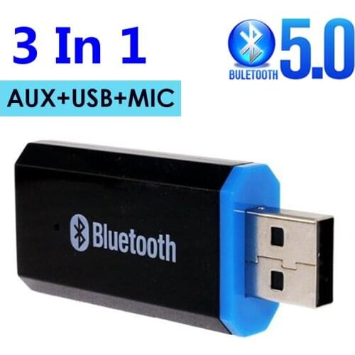USB RCA AUX 3.5mm Jack Bluetooth 5.0 Receiver with Mic Stereo Wireless Adapter for Speaker Handsfree Car Kit Audio Transmitter