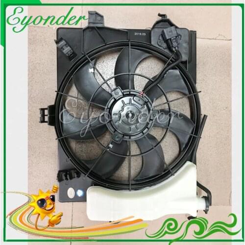 AC Radiator Condenser Cooling Fan Assembly for Hyundai Accent Veloster Kia Rio 253801R050 253801W150 253801W611 253801W151