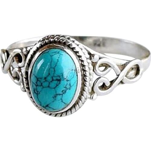 Natural Turquoises Women Rings Gold Plating Gold Line Turquoises Adjustable Ring Gems Stone Rings For Women