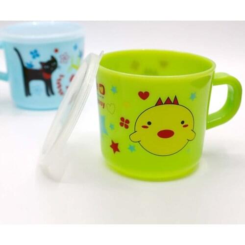 1Pcs Novelty Cute Cat Animal Milk Cup Baby Kids Safe PP Plastic Creative Coffee Tea Cup Nice Gifts for Children 150mL