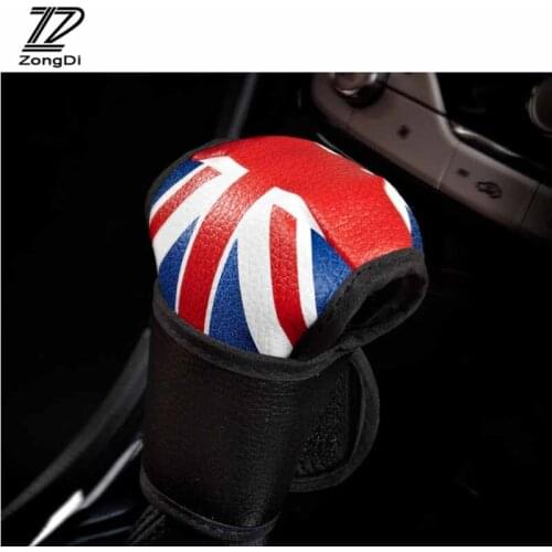 1pcs New Car Leather gears Meter word flag Gear Shift Collars for Seat Leon 3 Ibiza Renault Duster Megane 2 Logan Captur Clio