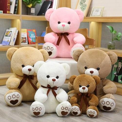 1pc 35/50/60CM Cute Plush Teddy Bear Toys Stuffed Animal Sitting Bear Dolls kawaii Pillow Christmas Decor Gift for Baby Girls