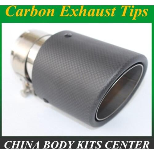 1PCS Universal Carbon Fiber Auto Car Rear Muffler Exhaust Pipe Tail Muffler Tip Exhaust Tail Pipes