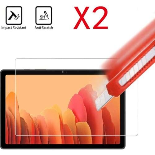 2Pcs Tablet Tempered Glass Screen Protector Cover for Samsung Galaxy Tab A7 2020 T500/T505 10.4Inch Full Coverage Screen