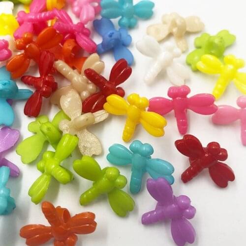 50/100pcs Butterfly Plastic Buttons Child Clothes DIY Sewing Appliques button PT146