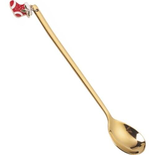 6pcs Stainless Steel Coffee Spoon Flatware Spoon Christmas Gift Set Cutlery Ice Cream Tools RERI889