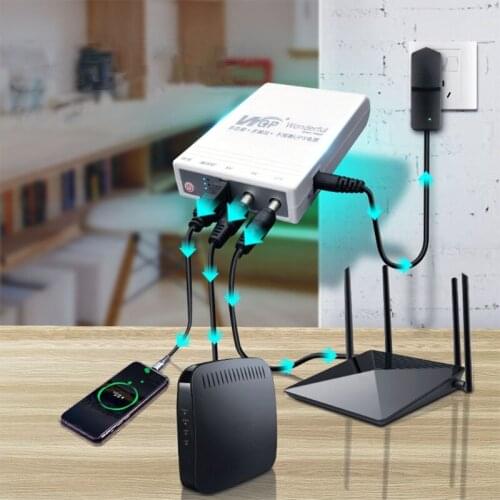 8000/8800/10400mAh Durable Uninterruptible Power Supply Mini UPS Battery Backup for WiFi, Router, Modem, Security Camera