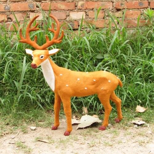 Big creative simulation deer toy handicraft standing deer doll gift about 41x52cm 1601