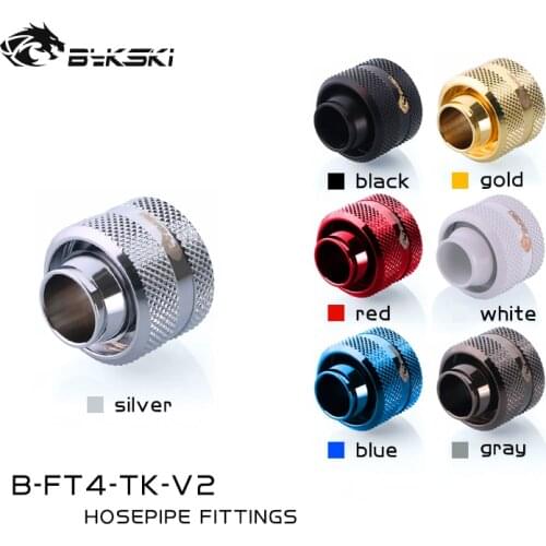 Bykski PC water cooling Fittings Soft tube pipe hose connector ID1/2" * OD3/4" 13*19mm G1/4" water cooler Adaptors B-FT4-TK-V2