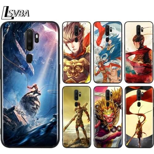 Black TPU Soft Cover Chinese myth Wukong for OPPO A9 2020 Reno 10X ZOOM ACE 4 3 2 Z F Pro 4G 5G Phone Case