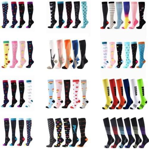 Dropship Compression Stockings Men Women Fit Varicose Veins Outdoor Running Sports Socks 30 Mmhg Best Graduated For Athelete