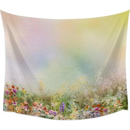 Flowers Bouquet Watercolor Tapestry Wall Hanging Wall Art Bedroom Painting Tapestry Wall Home Decoration Dorm Decor Yoga Mat