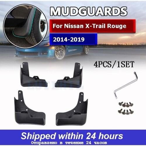 For Nissan X-Trail Rouge T32 Set Molded Car Mud Flaps 2014-2019 2016 2017 Xtrail Splash Guards Mud Flap Mudguards Fender Styling