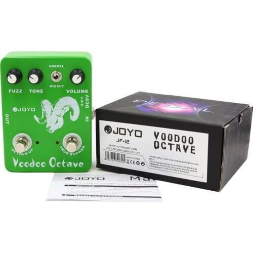 JOYO JF-12 Voodoo Octave Electric Guitar Effect Pedal Fuzz Octaver Effects Pedal Guitar Stompbox 60s Vintage MKIV MK2 FUZZ