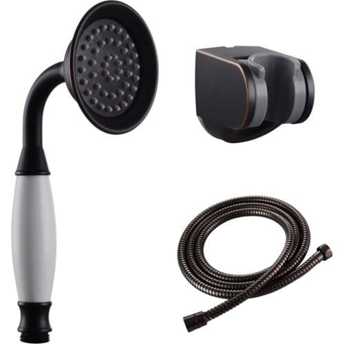 Oil Rubbed Bronze Finish Solid brass ceramics bathroom Handheld Shower Head set with 1.5m Hose and Bracket Holder--MD789