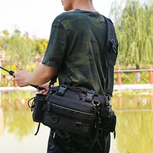 Multifunctional Fishing Tackle Bags Outdoor Sports Waist Pack Fishing Lures Gear Storage Bag Single Shoulder Crossbody Bags