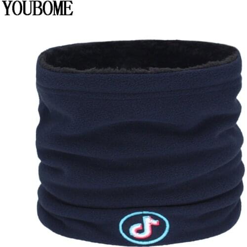 Fashion Men Winter Scarf Women Shawl Knitted Scarves For Men O Neck Snood Warp Collar Solid Thick Hat Winter Male Fleece Scarves